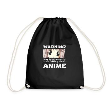 Anime Mange Japan Otaku Kawaii Anime Girl Geschenk - Turnbeutel - Schwarz - Vorne
