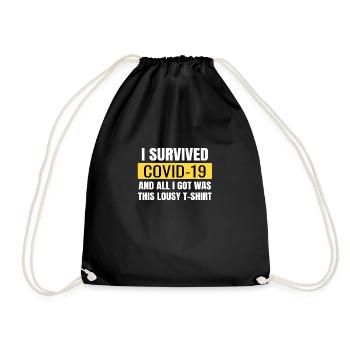 J’ai survécu à Covid 19 Et tout ce que j’ai eu, c’est ce Meuse - Sac de sport léger - noir - Devant