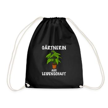 Gärtnerin Leidenschaft für Gärtner Frauen Garten - Turnbeutel - Schwarz - Vorne