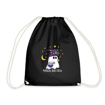 Magischer Zauberer Geist Halloween Boo Crew - Turnbeutel - Schwarz - Vorne