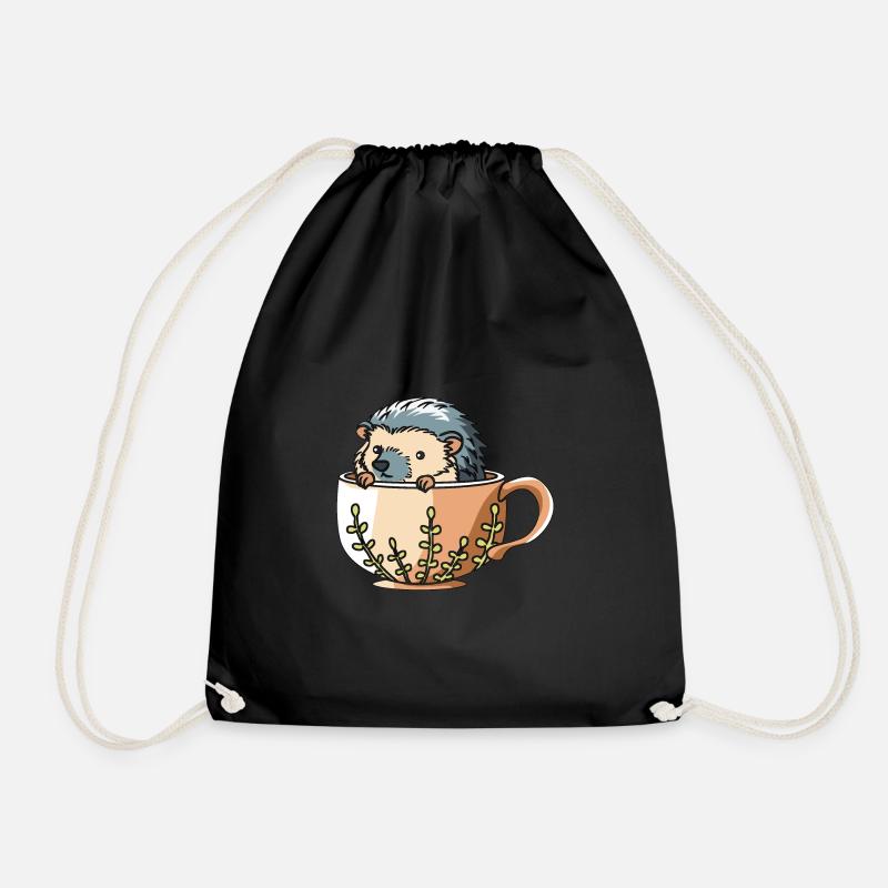 Hérisson avec cruche - Sac de sport léger - noir