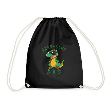 Dino Dad - Rawr-Some Sonnenbrillen Style - Turnbeutel - Schwarz - Vorne