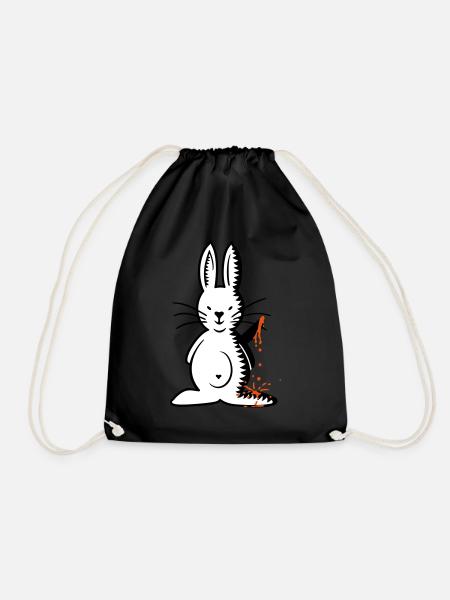 Killer-Hase / Ripper bunny (3c) - Turnbeutel - Schwarz