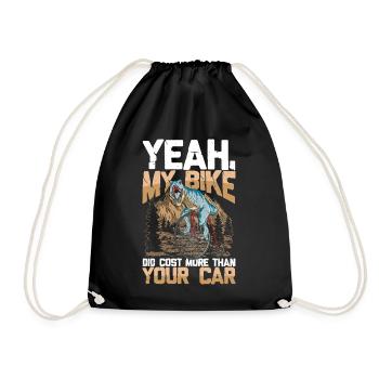 Yeah My Bike Did Cost More Than Your Car - Turnbeutel - Schwarz - Vorne