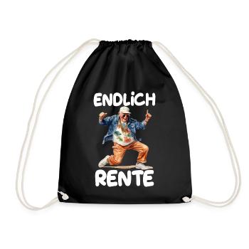 Endlich Rente Senior Tanzen - Turnbeutel - Schwarz - Vorne