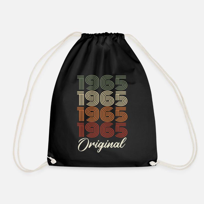 1965 Original Vintage Geburtstagsgeschenk 1965 - Turnbeutel - Schwarz