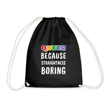 Queer parce que hétérosexuel ennuyeux - Sac de sport léger - noir - Devant