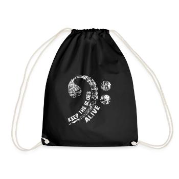 Le blues lives vintage blues design - Sac de sport léger - noir - Devant