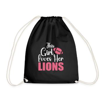 this girl loves her lions - Sac de sport léger - noir - Devant
