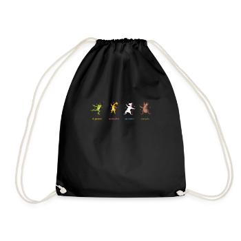Glückshormone Design - Turnbeutel - Schwarz - Vorne