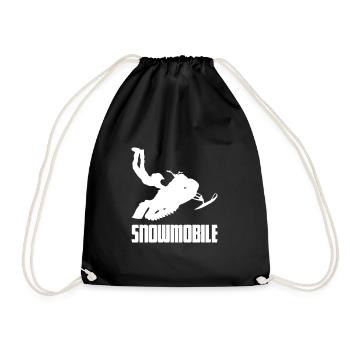 Snowmobile snowmobile snowmobile - Drawstring Bag - black - Front