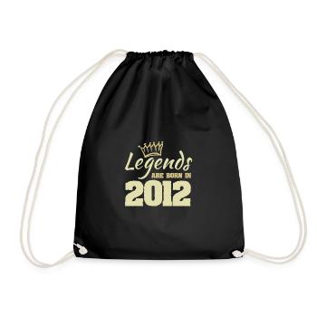 Legends are born in 2012 - Drawstring Bag - black - Front