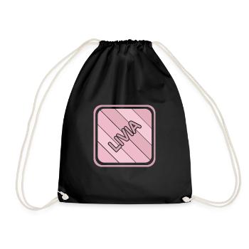 First name Livia - Drawstring Bag - black - Front