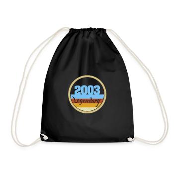 Year: 2003 - Drawstring Bag - black - Front