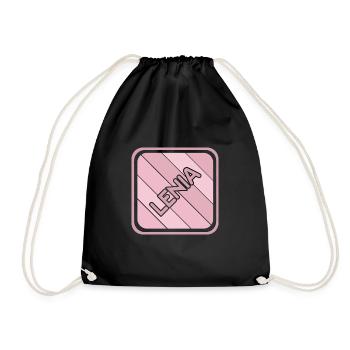 First name Lenia - Drawstring Bag - black - Front