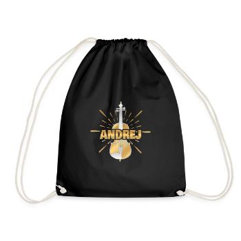 Geschenk für Andrej - Turnbeutel - Schwarz - Vorne