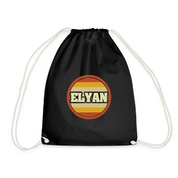 Geschenk für Elyan - Turnbeutel - Schwarz - Vorne