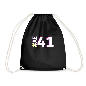 AE41-KARTON - Turnbeutel - Schwarz - Vorne