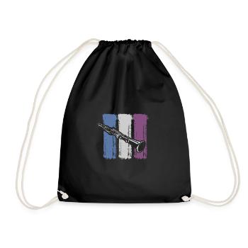 clarinet - Drawstring Bag - black - Front