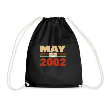 21ème anniversaire mai millésime 2002 Idée cadeau - Sac de sport léger - noir - Devant