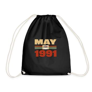 32ème Anniversaire Mai Millésime 1991 Idée cadeau - Sac de sport léger - noir - Devant