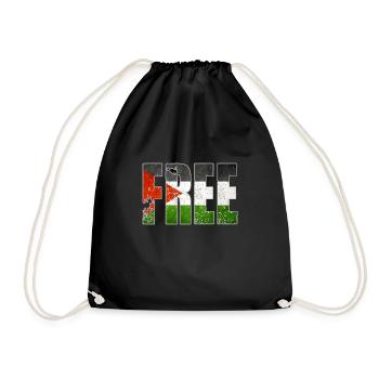 Free Palestine - Drawstring Bag - black - Front