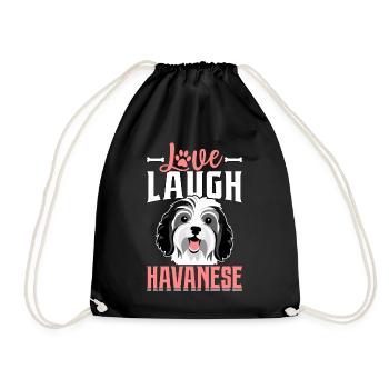 Amour Rire Bichon Havanais - Sac de sport léger - noir - Devant