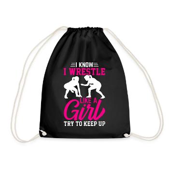 Je sais que je lutte comme une fille pour essayer de suivre - Sac de sport léger - noir - Devant