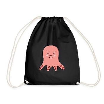 Octopus Marine Animals - Drawstring Bag - black - Front