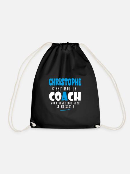Chrsitophe coach prénom christophe - Sac de sport léger - noir