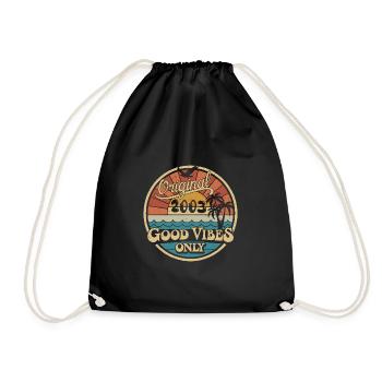 Original 2003 Vintage 2003 Birthday Retro 2003 - Drawstring Bag - black - Front