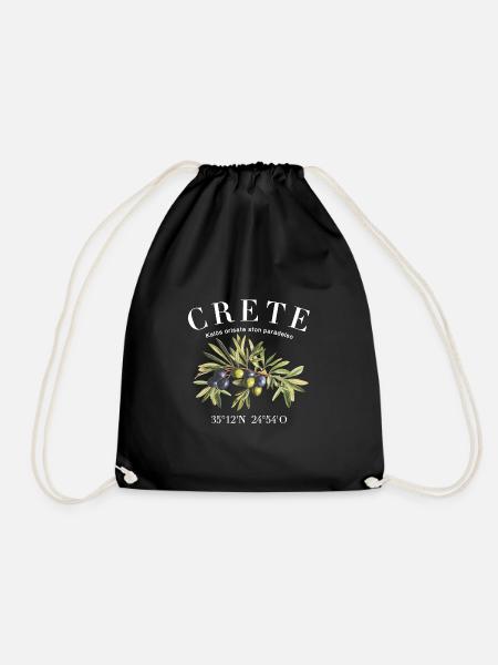 Crete Kreta Griechenland - Turnbeutel - Schwarz