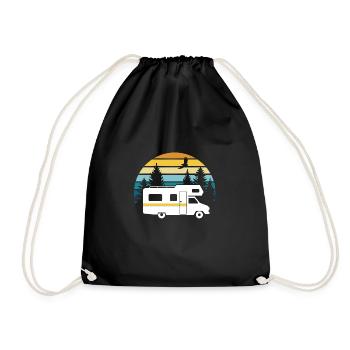 Camping-car dans la nature Camping Camping Caravane - Sac de sport léger - noir - Devant