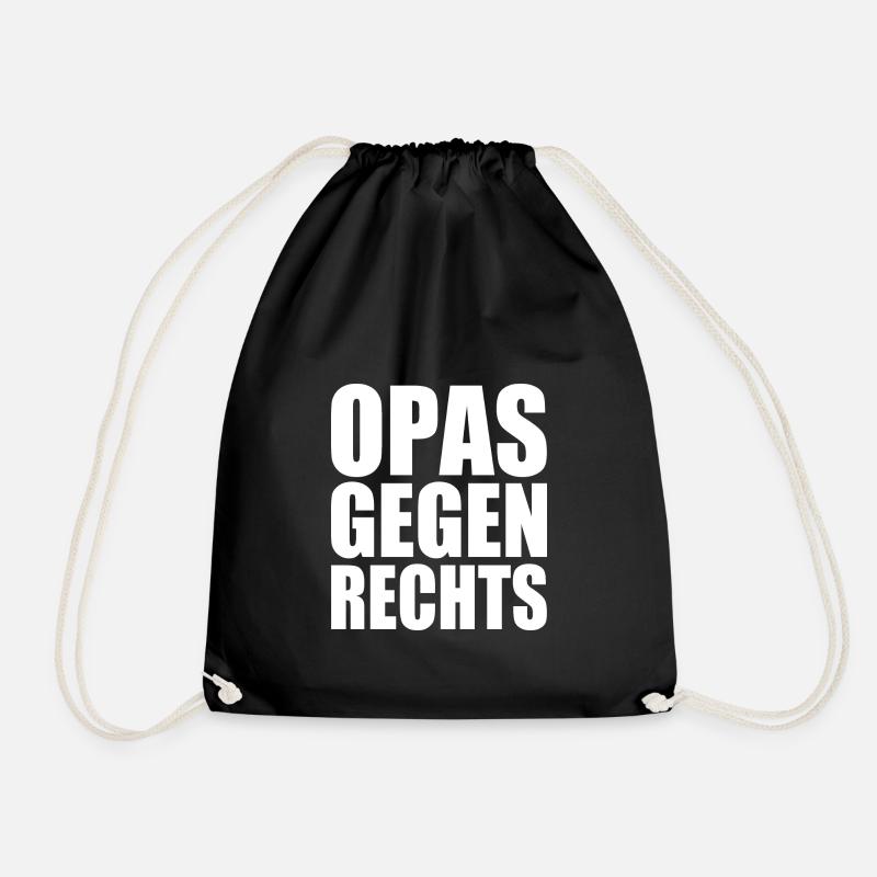 Opas gegen rechts - Turnbeutel - Schwarz