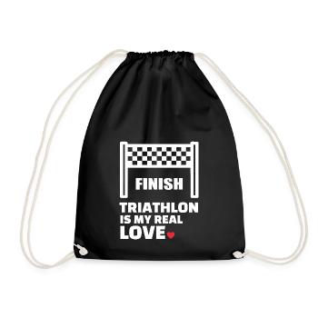 Ich Liebe Triathlon - Turnbeutel - Schwarz - Vorne