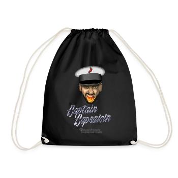 Chili Fan Design Captain Capsaicin - Drawstring Bag - black - Front