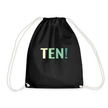10. Geburtstag Geschenk Sohn Tochter - Turnbeutel - Schwarz - Vorne