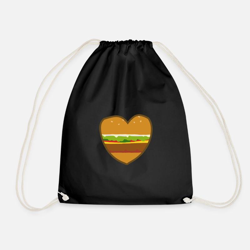 Burger Love - Turnbeutel - Schwarz