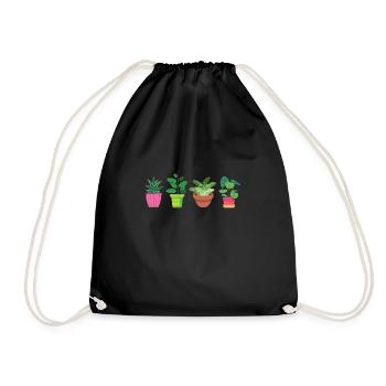 Fleurs - Sac de sport léger - noir - Devant