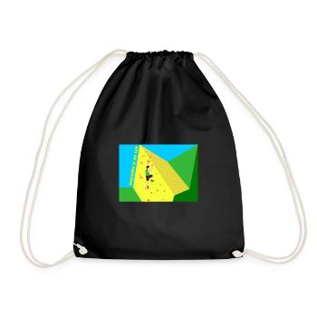 Climbing, Bouldering, Sport Climbing, Climbing Wall, Top - Drawstring Bag - black - Front