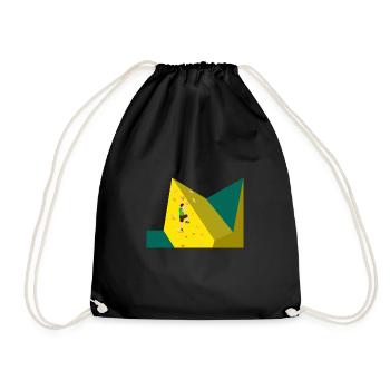 Klettern, bouldern, Sportklettern, Kletterwand - Turnbeutel - Schwarz - Vorne