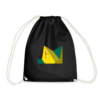Klettern, bouldern, Sportklettern, Kletterwand - Turnbeutel - Schwarz - Vorne