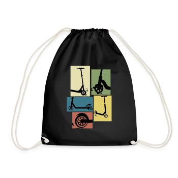 Roller vintage roller driver gift - Drawstring Bag - black - Front