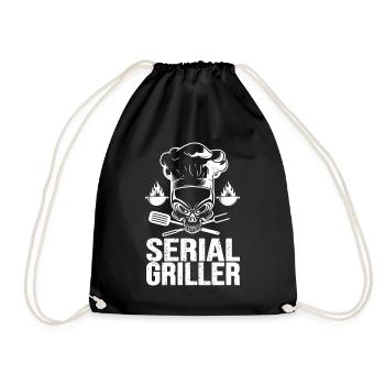 BBQ serial griller cadeau humour homme barbecue - Sac de sport léger - noir - Devant