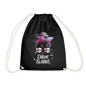 Faroe Islands - Drawstring Bag - black - Front