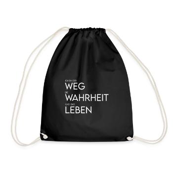 Jesus Christus / Christliches Geschenk - Turnbeutel - Schwarz - Vorne