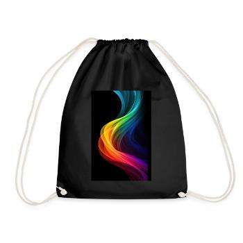 Prismatic Haze: Coloré LGTBQ + Smoke-Like - Sac de sport léger - noir - Devant