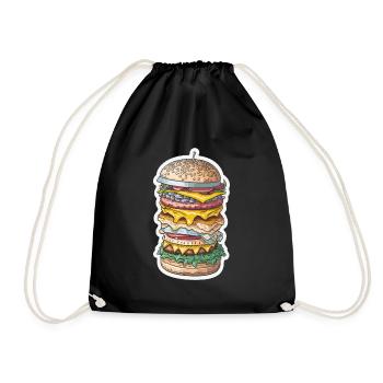 MAXI-BURGER - Turnbeutel - Schwarz - Vorne