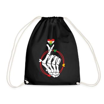 Drapeau du Kurdistan,Kurdistan,Syrie,Irak,Iran,Drapeau - Sac de sport léger - noir - Devant