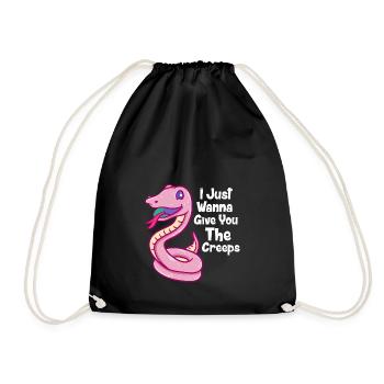 Pastel Goth Creepy Vibe - Drawstring Bag - black - Front